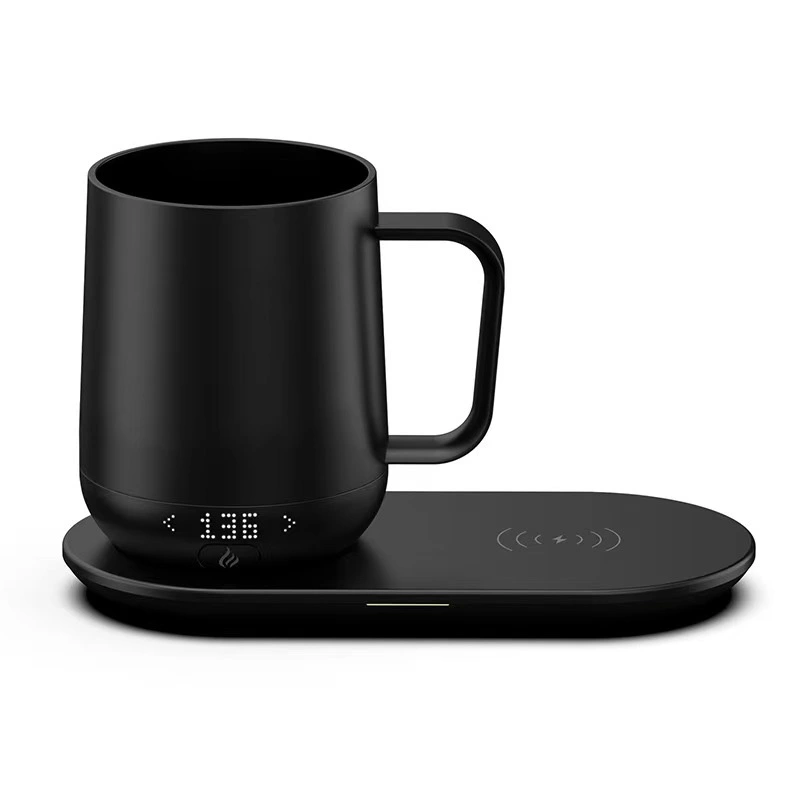 Stainless Steel Wireless Heating Insulation Coffee Cup Portable Smart Constant Temperature Cup Desktop Smart Simple